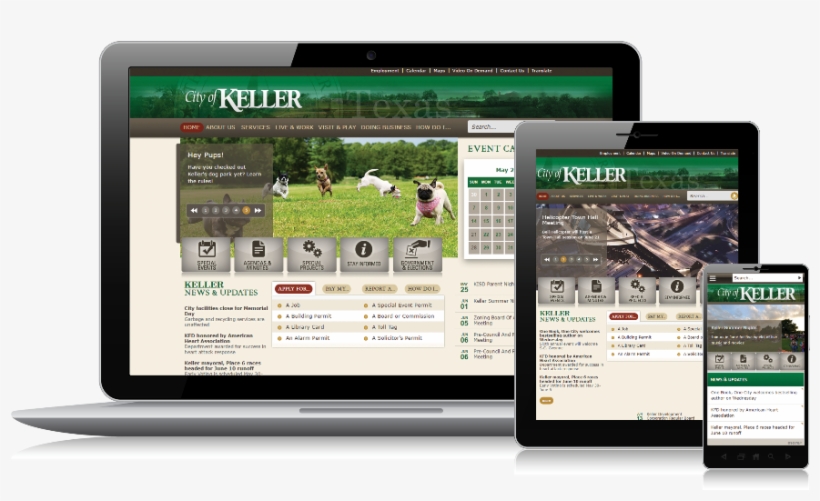 The City Of Keller Mobile-responsive Website Design - Keller, transparent png