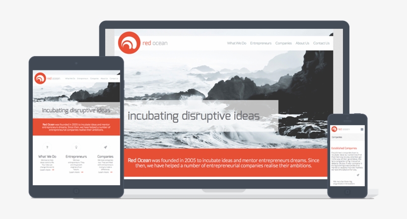 Red Ocean Responsive Web Design, transparent png