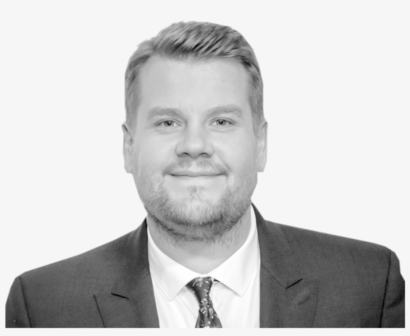 James Corden - James Corden Black And White, transparent png