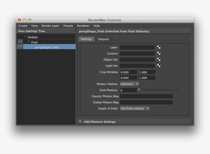Images/passsettings - Renderman Maya Settings, transparent png