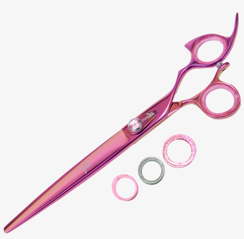 Non Swivel Straight Blade , Right Handed - Sharkfin Professional Line 6.25" Cutting Shear Pink, transparent png