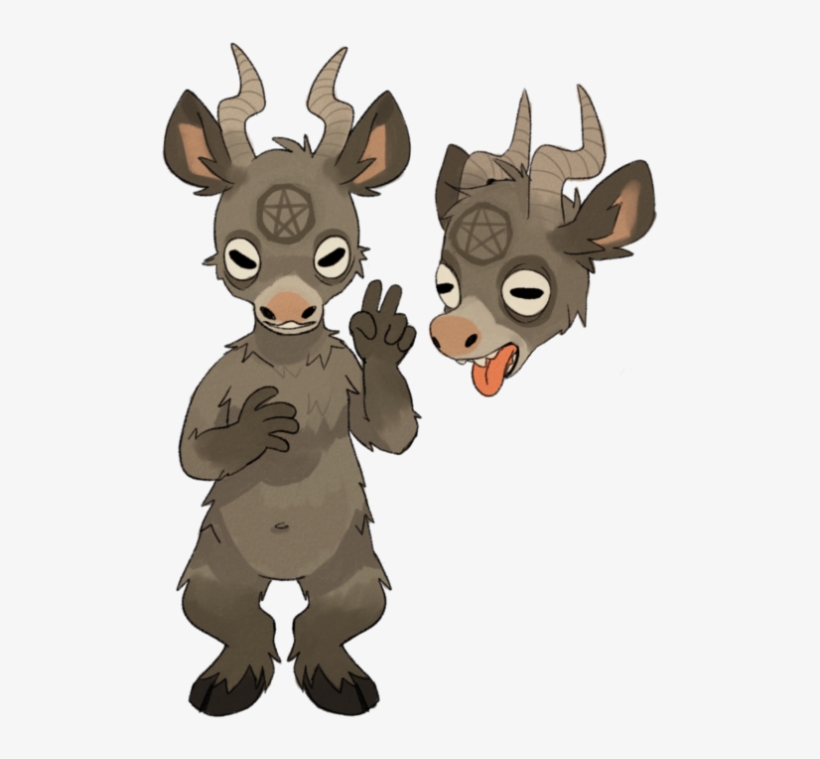 Baphomet Transparent Adorable Image Black And White - Baphomet Transparent, transparent png