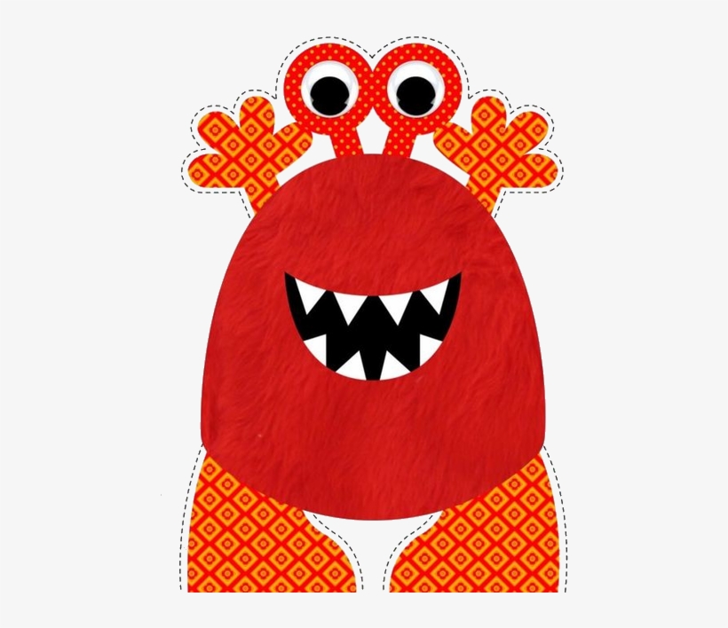 Cantinho Encantado Monster Clipart, Monster Decorations, - Cute Red Monster Clipart, transparent png