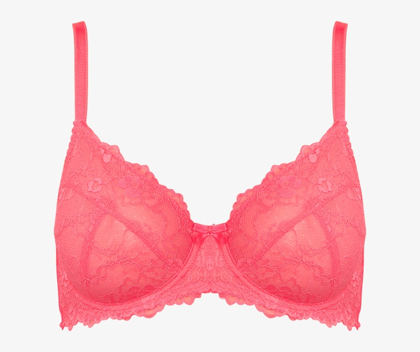 Lace Bra Coral Braa04 2039coral - Pink Lace Bra Png, transparent png