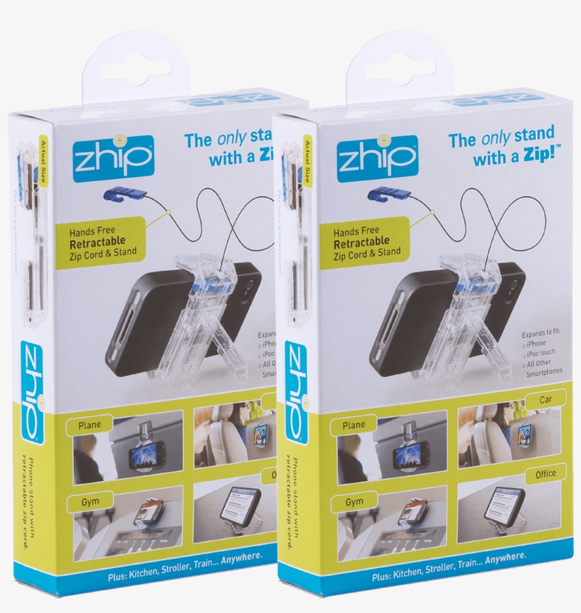 Zhip Phone Stand With 3 Feet Retractable Zip Cord For, transparent png