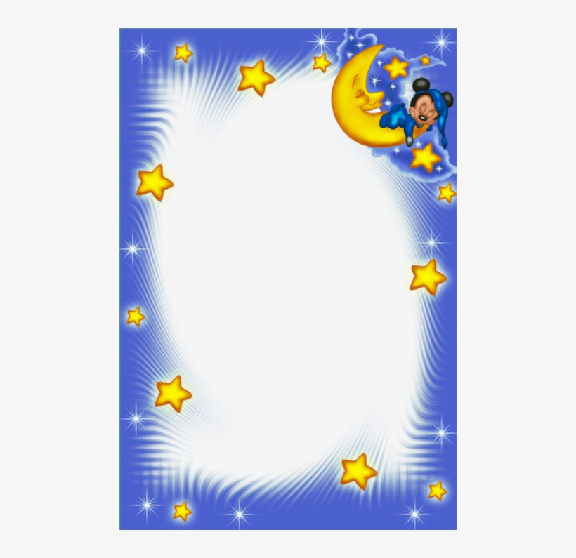 Free Png Good Night Kids Png Blue Frame Png Images - Good Night Photo Frame, transparent png