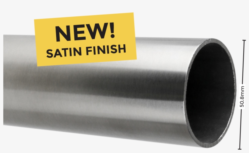 Satin Finish Offset Round Stainless Steel Handrail - Portable Network Graphics, transparent png