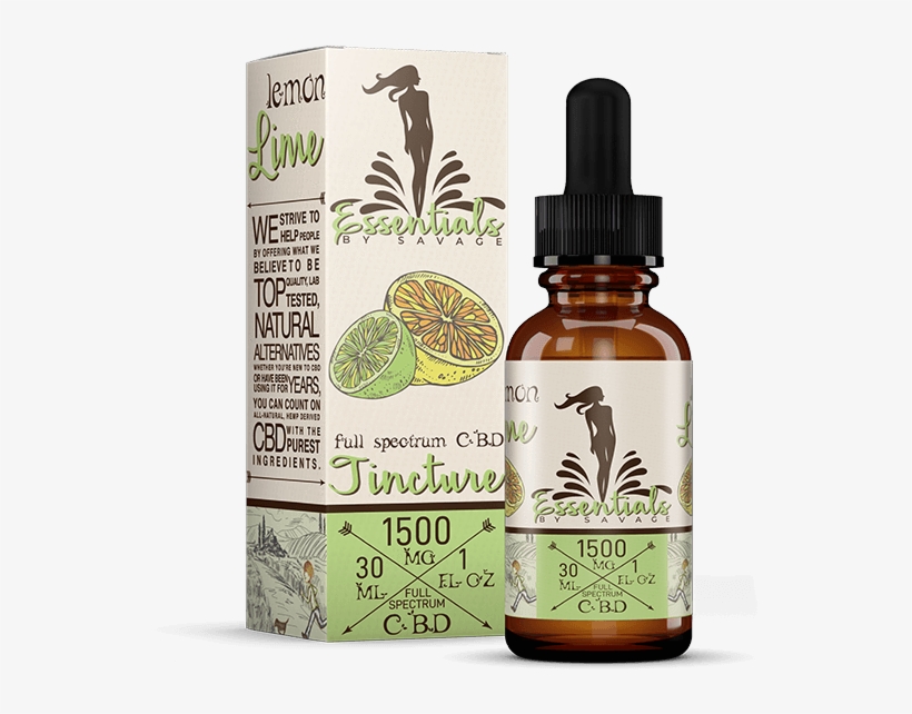Lemon Lime Cbd Tincture Savage Essentials Savage Cbd - Hair Oil By Jb, transparent png