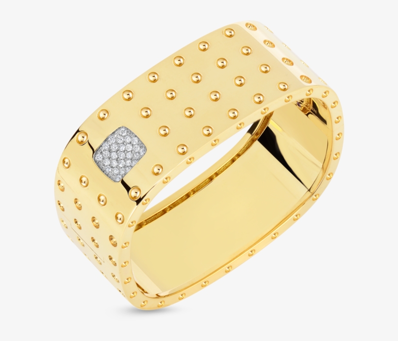 "pois Moi" 4 Row Square Bangle With Diamonds, transparent png