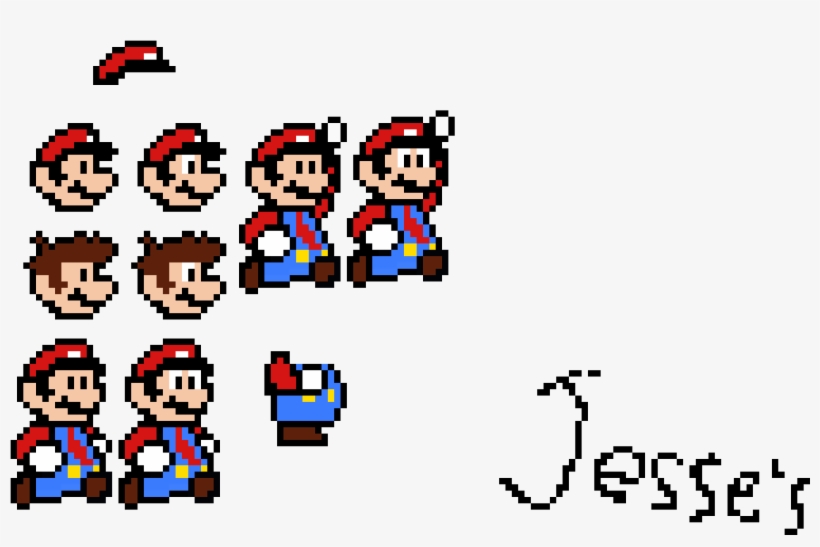 Jesse's Custom Mario Sprites - Sky's The Limit - 1.5" Pinback Button, transparent png