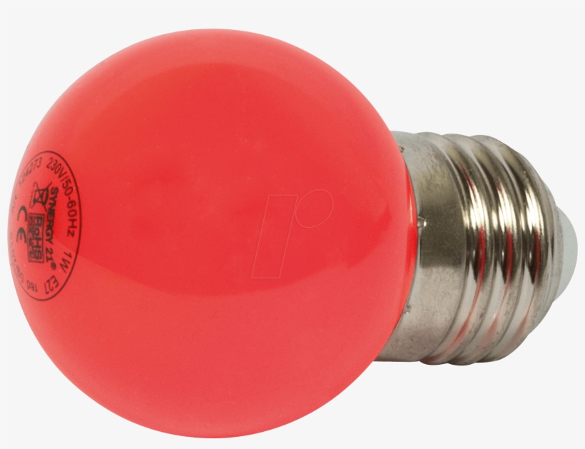 Led Lamp E27, 1 W, Red Synergy 21 S21 Led - Huber Lichttechnik Led Tropfenlampe E27 1w Rot, transparent png