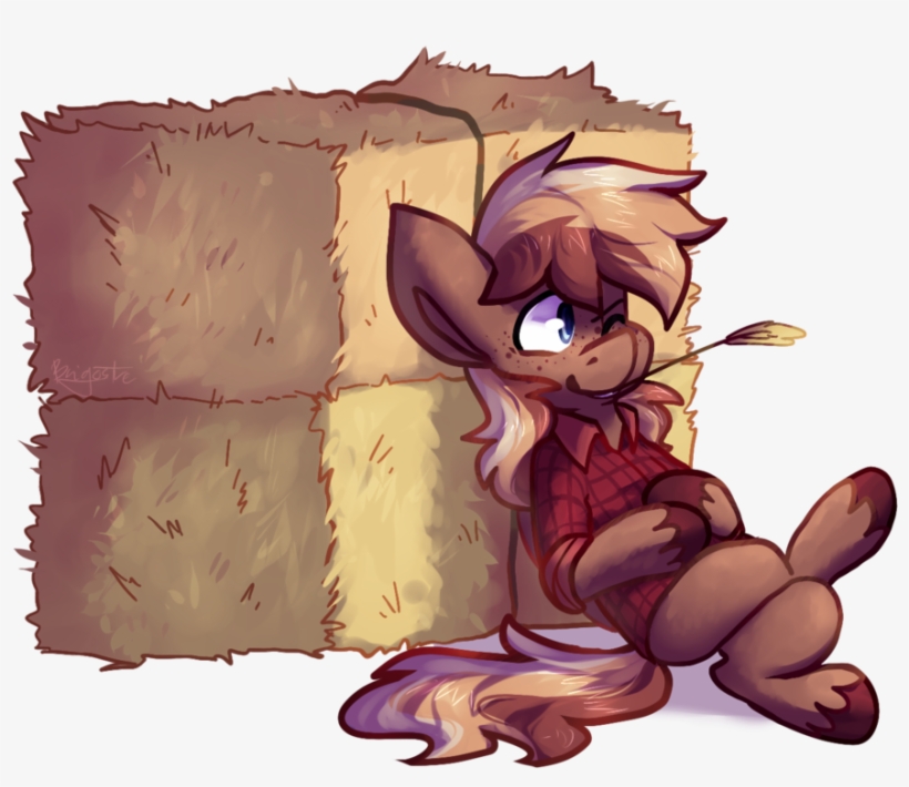 Crownedspade, Clothes, Earth Pony, Hay Bale, Hay Stalk, - Artist, transparent png