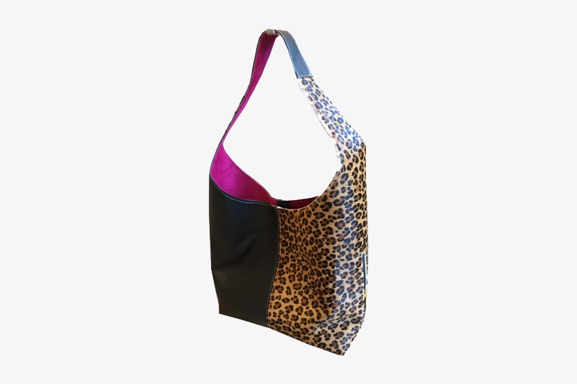 Leopard Harlequin Hobo Bag - Animal Print, transparent png