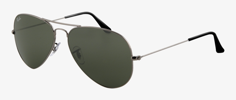 Sunglasses - Ray Ban Aviators Gunmetal Frame, transparent png