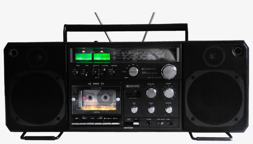 90s Boombox Png, transparent png
