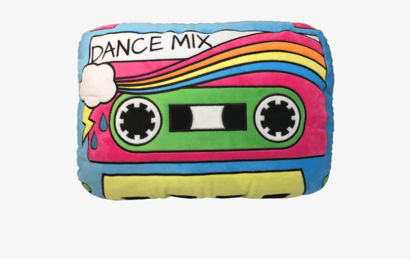 Picture Of Cassette Tape Embroidered Pillow - Iscream Old School! Cassette Mix Tape Shaped Embroidered, transparent png