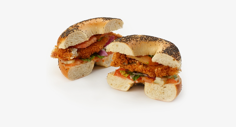 Fried Fish Sandwich - Bun, transparent png