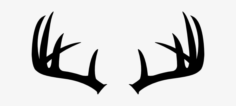 Black Silhouette Of Deer - Antlers Clipart, transparent png