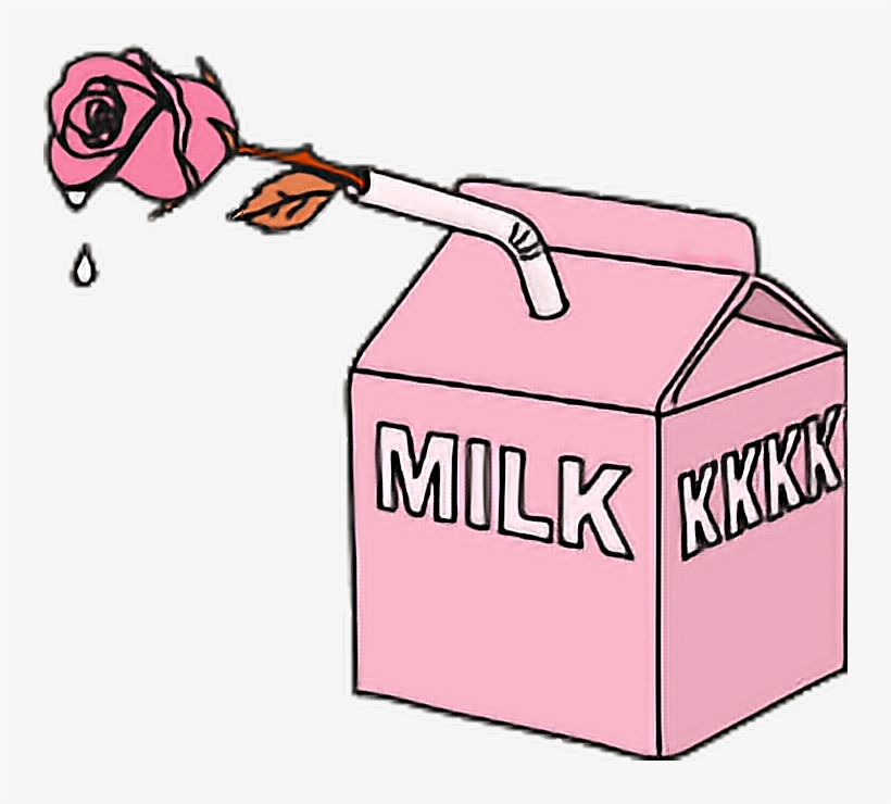 Milk Tumblr Png Cute Hd Edit Iconic I Love Milk 🌝 - Pills Drawing, transparent png