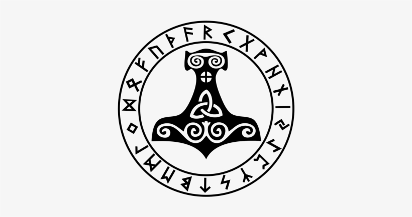 Futhark Mjolnir Decal - Mjolnir Sticker, transparent png