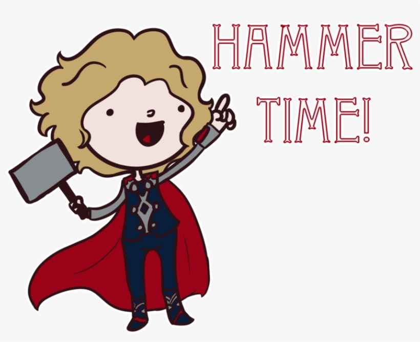 Cartoon Thor Hammer Time By Clipart - Hammer Time Thor, transparent png