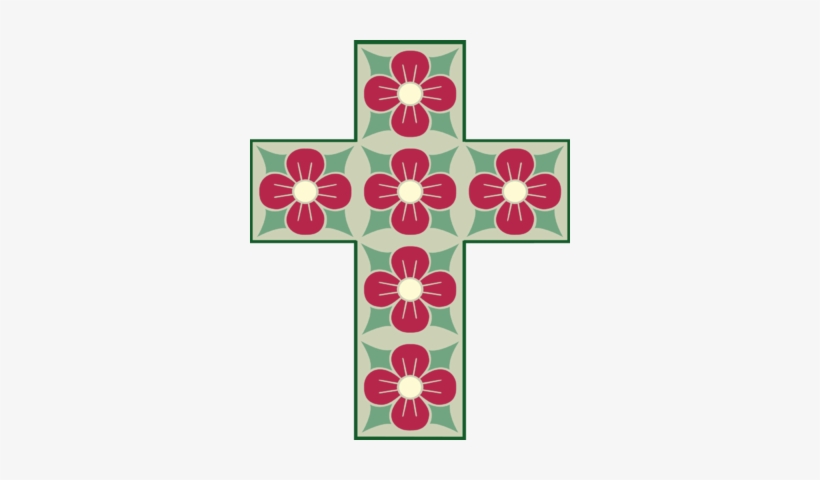 Image Pattern Cross Christart - Flower Cross Clipart, transparent png