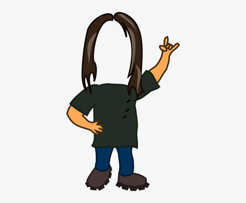 Man Long Hair Face Blank Clip Art At Clker - Long Hair Man Cartoon, transparent png