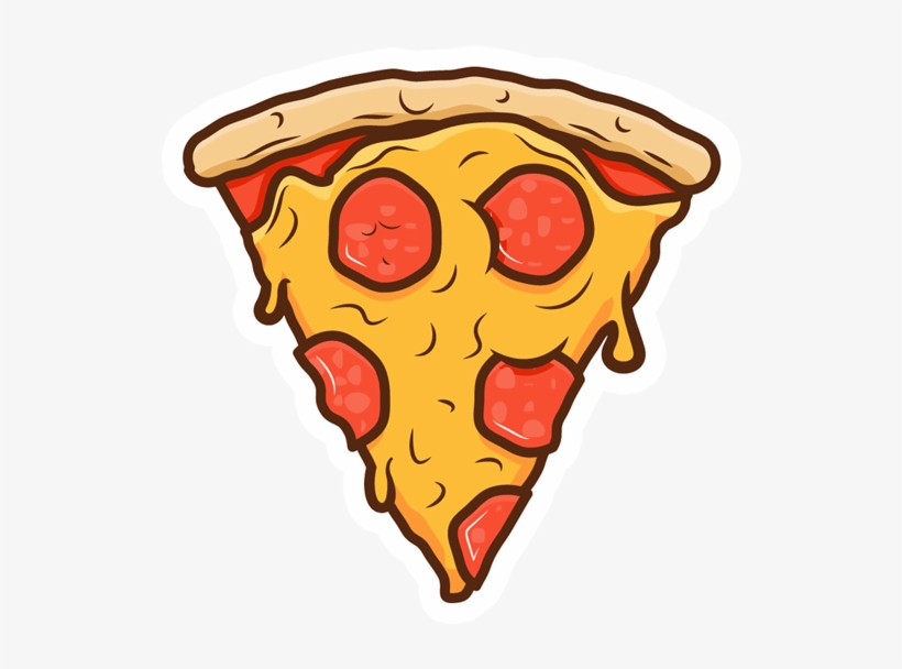 Slice Sticker Just Stickers - Pizza Slice Cartoon Png, transparent png