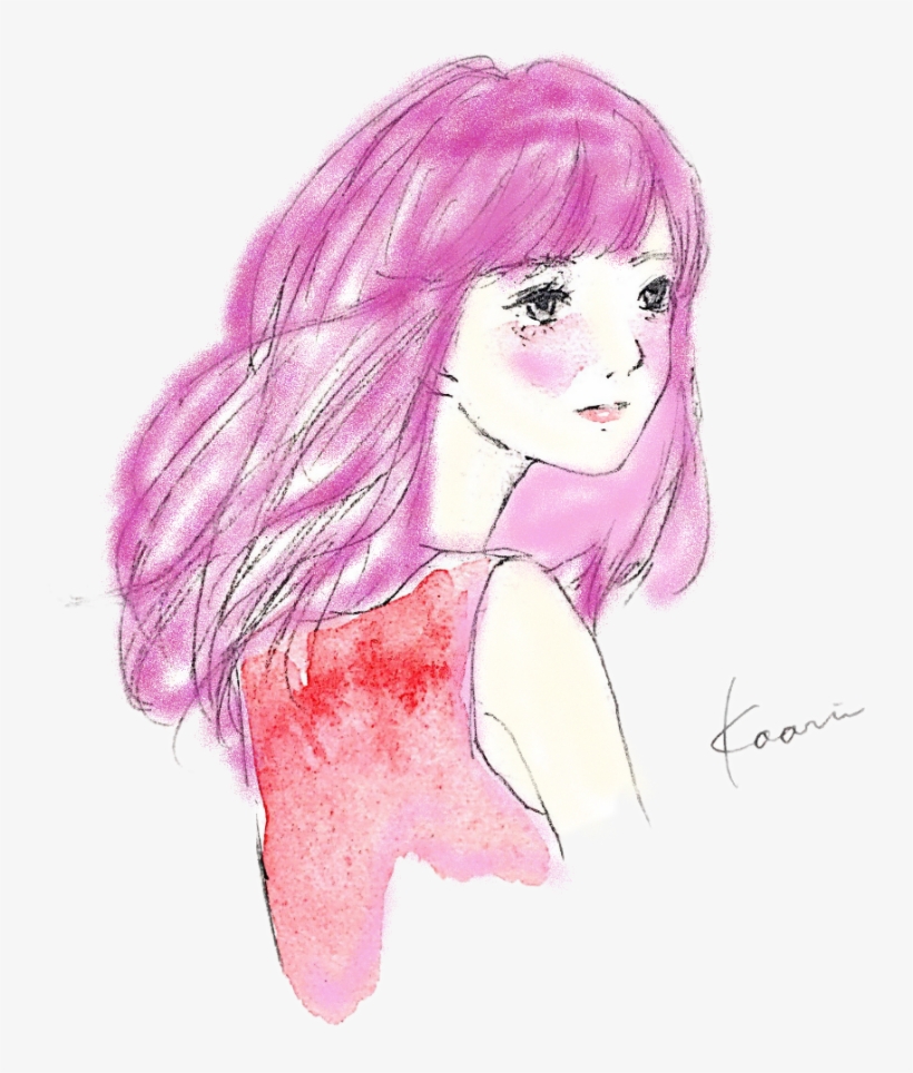 I Colored This Sticker Ftestickergirl Pink - .com, transparent png