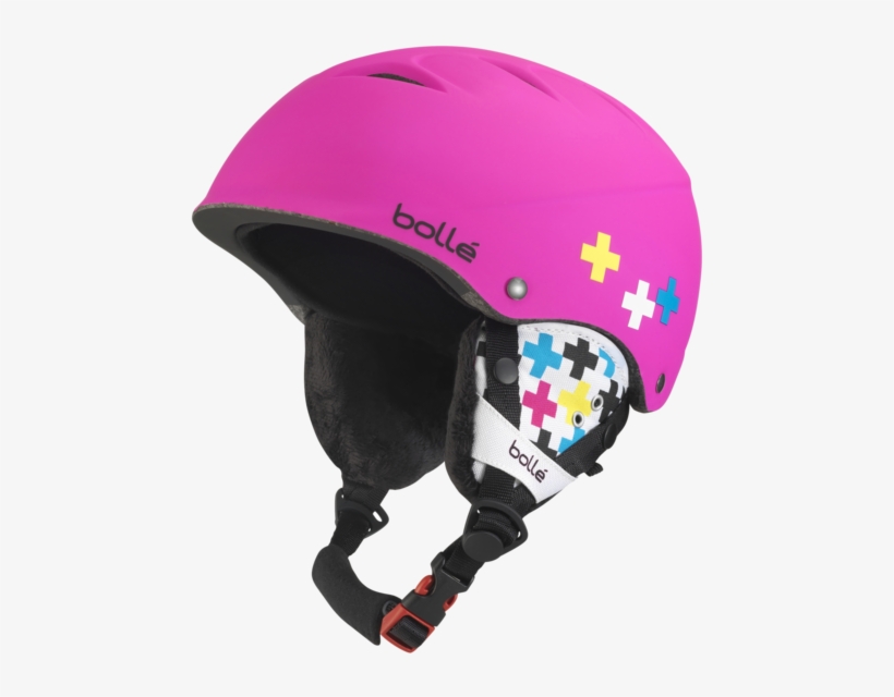 B-free Soft Pink Ski Helmet - Bolle B-free Helmet For Kids, 53-57 Cm Soft Pink Cross, transparent png