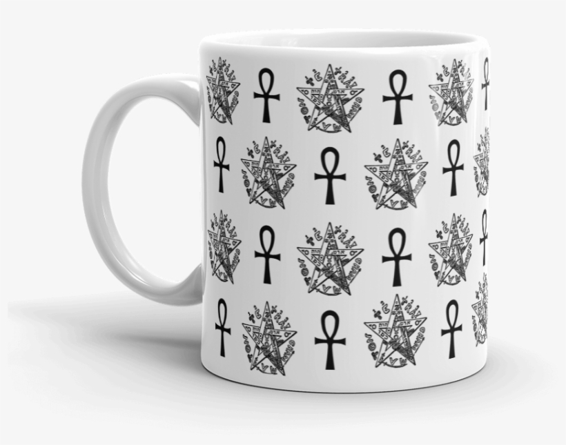 Ankh And Pentacle Mug Mockup Handle On Left 11oz, transparent png
