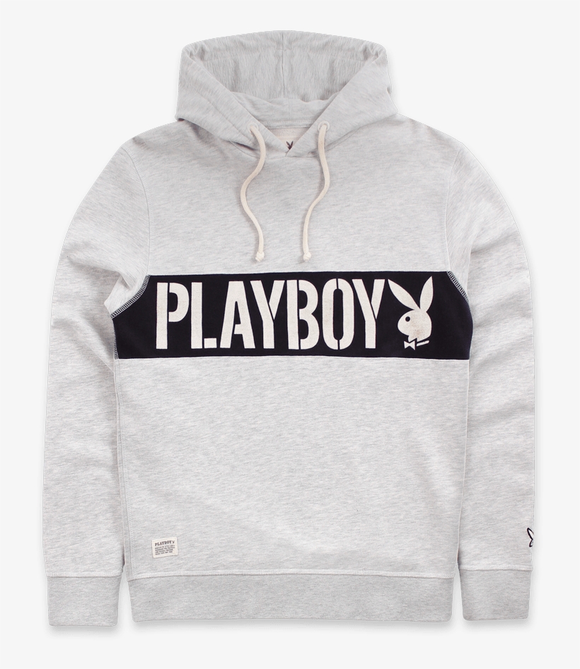Playboy Hoodie - Grey Marl - Hoodie, transparent png