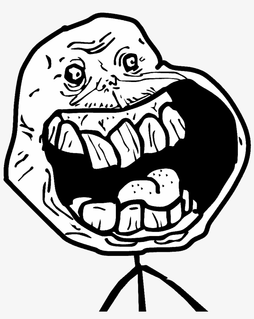 Guy Opening His Mouth - Forever Alone Guy Happy, transparent png