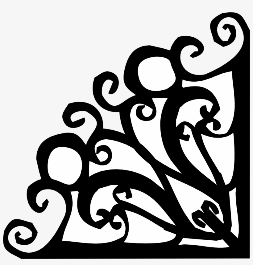 Fancy Corner Border Png Clipart Black And White Download - Night-born And Also The Madness Of John Harned, When, transparent png