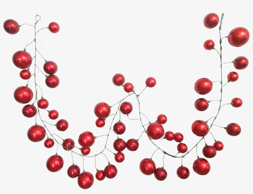 Red Christmas Ornament Garland - Bead, transparent png
