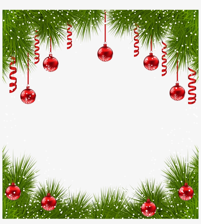 Christmas Transparent Png Frame With Red Ornaments - John 3 16 Kjv Christmas, transparent png