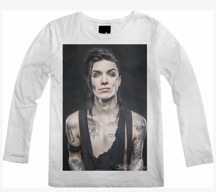 Shop Andy Biersack Winter Shirt Long Sleeve Shirt By - Andy Biersack X Reader Lemon Wattpad, transparent png