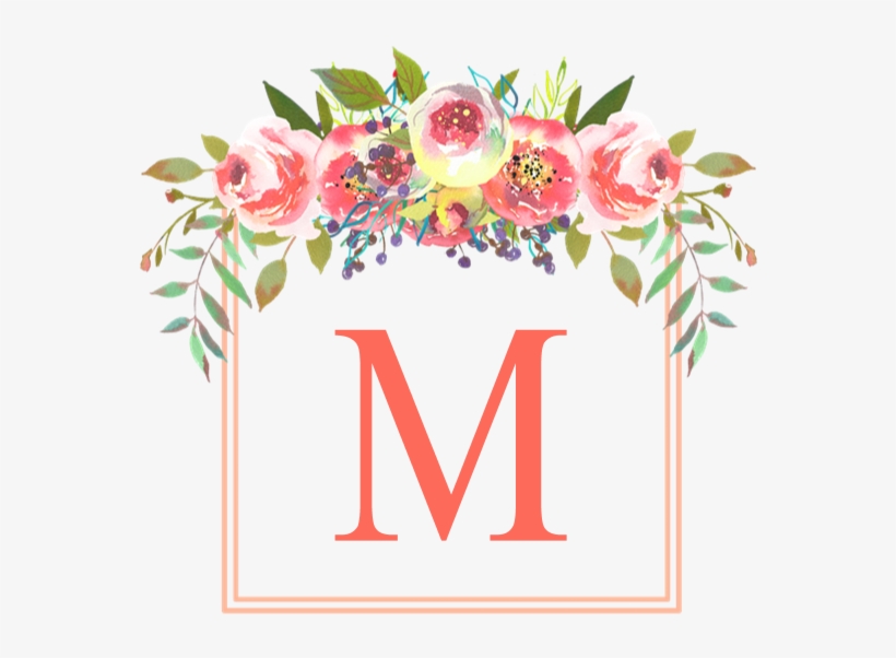 Peach Floral Wreath Monogram Tile Coaster - University Of Maine Engineering Logo, transparent png