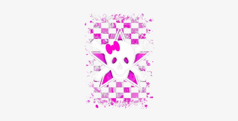 Pink Star Skull - Illustration, transparent png