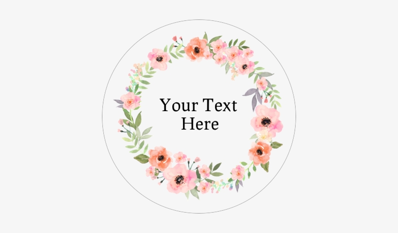 Watercolour Flower Circle, transparent png