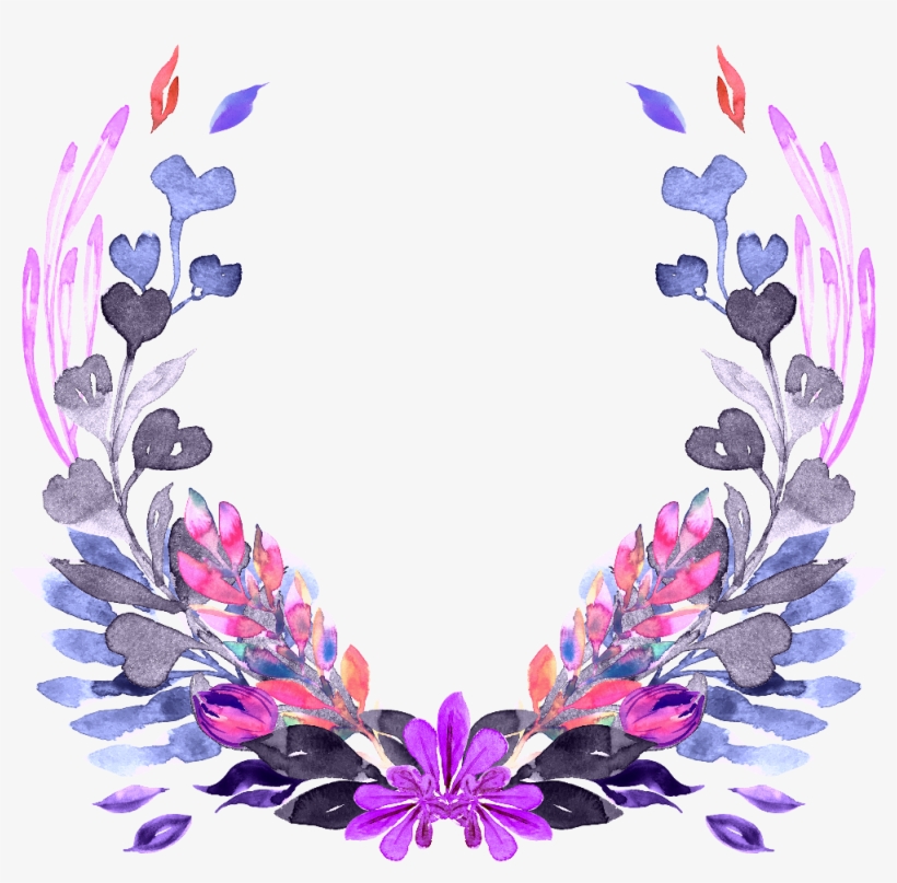 Floral Wreath Frame Flowers Floralwreath - Portable Network Graphics, transparent png