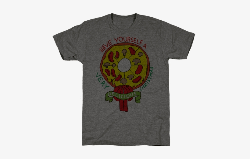 Pizza Wreath Mens T-shirt - Shirt, transparent png