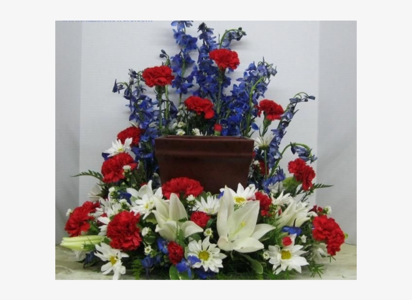 Patriotic Boxed Cremation Urn Wreath - Cremation Flower Arrangements Urn, transparent png