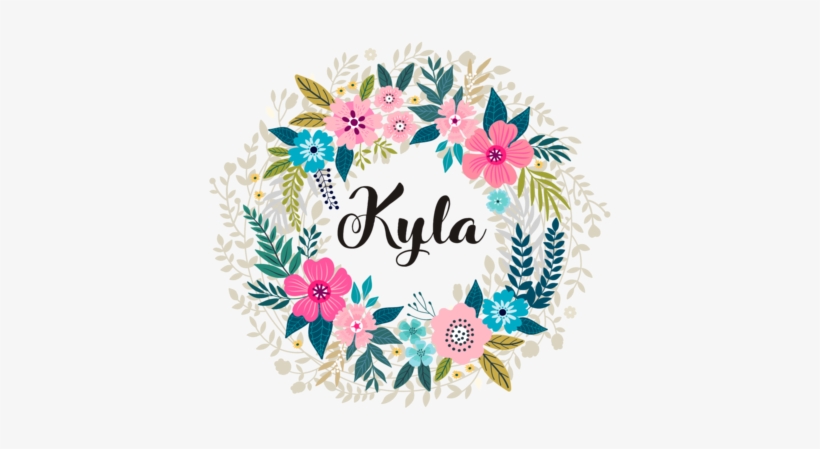 Flower Wreath Name Decals - Logo Design Wedding Planner, transparent png