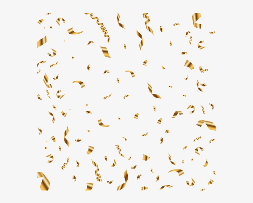 Gold Confetti Transparent Clip Art Image - Metallic Gold Confetti Png, transparent png
