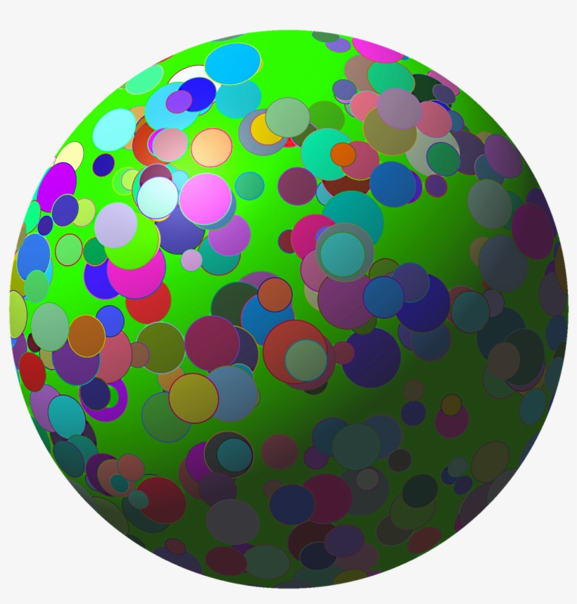 Confetti Sylvester Carnival Ball Transparent Image - Green Happy Birthday Confetti Round Ornament, transparent png