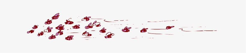 Flying, Fast, Together, Insects, Bees, Swarm, Fly - Group Of Insects Png, transparent png