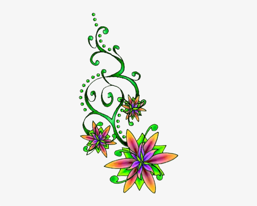 Tattoo Designs Clipart Png Format - Flower Tattoo Design Png, transparent png
