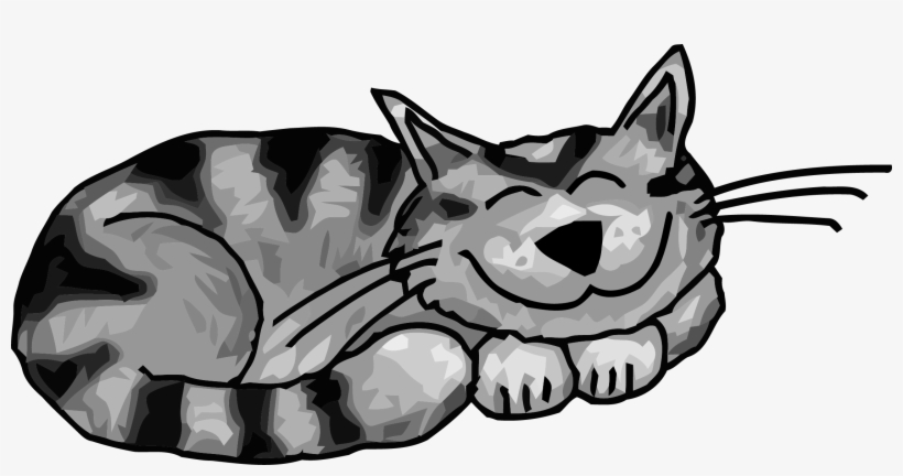 Funny Sleeping Cat Clipart Png - People Disrespect Your House, transparent png