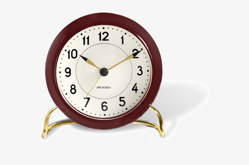 Rosendahl Aj Station Table Clock Burgundy/white W., transparent png